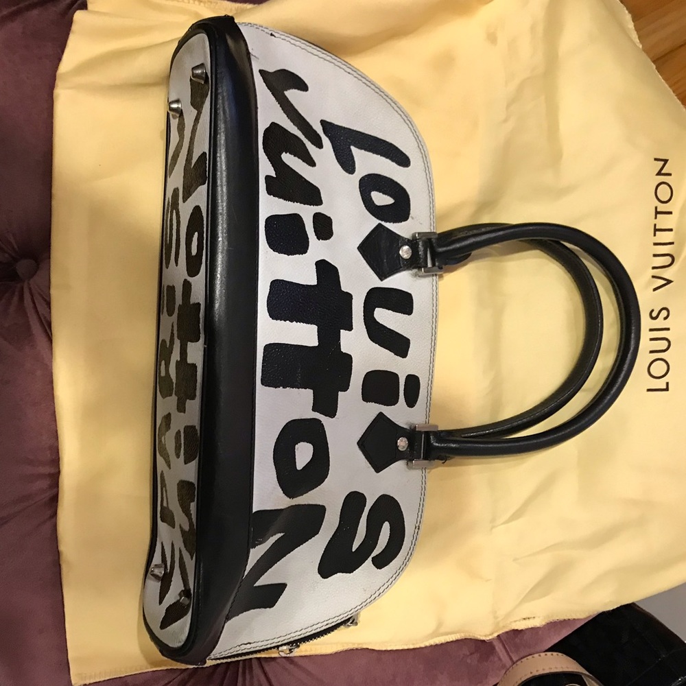 Authentic black and white Louis Vuitton